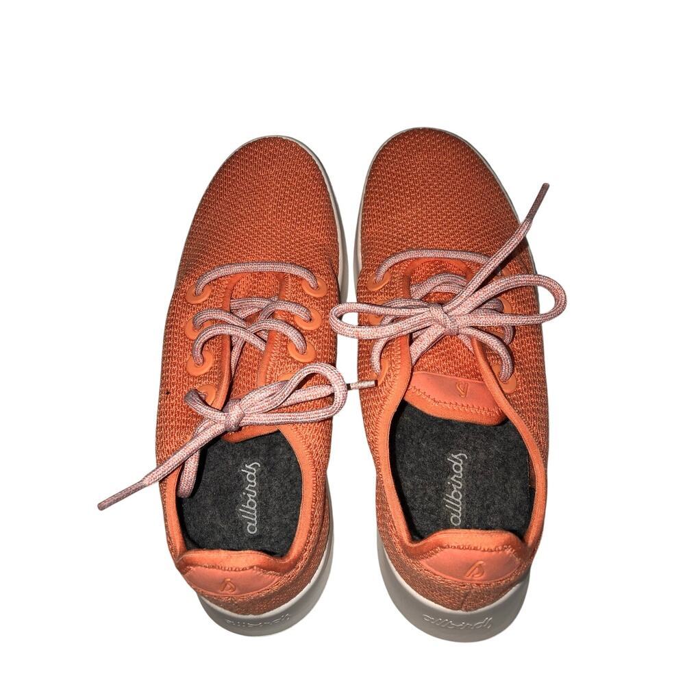 Allbirds Shoes Tree Runner Size 9 Womens Orange Sneaker Lace Up Walking Summer - Picture 6 of 10